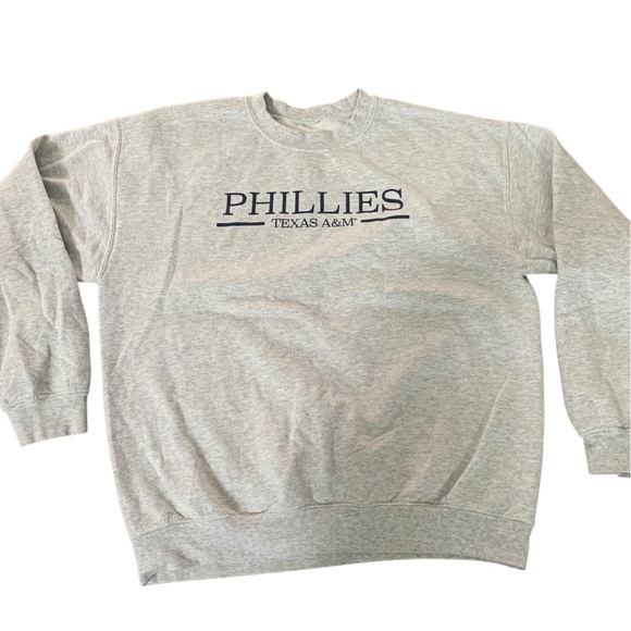 Phillies Texas A&M Gray Crewneck Sweatshirt - Picture 1 of 6